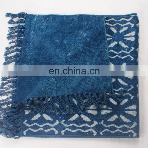 Blue Carpet Area Rug Indian Handmade Rugs And Carpets For Bedroom Slip Rugs For Living Room Rugs photo-2