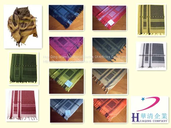 Arabian Pure Cotton Scarf / Arabian Cotton Scarf / Arab Scarf / Arabian Shemagh / Muslim Hijab Scarf photo-5