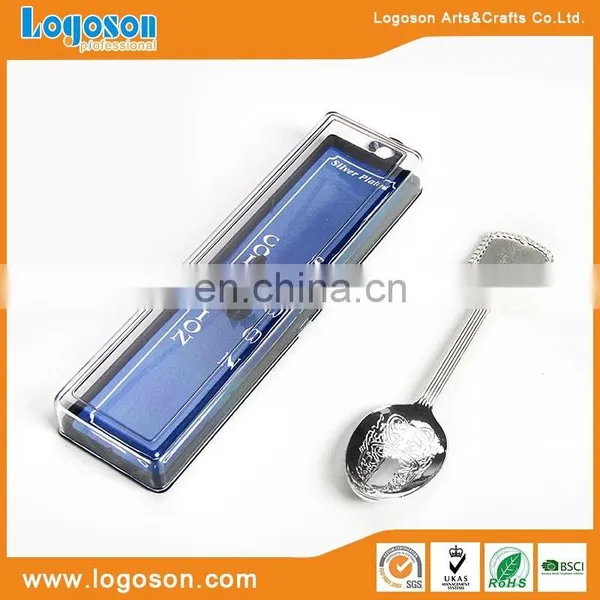 New Design Upmarket Eco-frinedly Material Silver Souvenir Metal Spoon photo-2