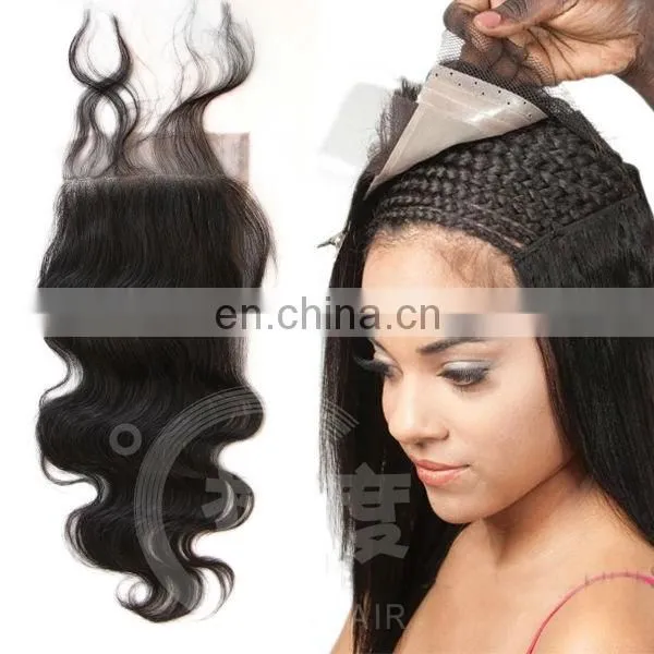Black In Cheap body wave lace silk top brazilian lace front closure piece