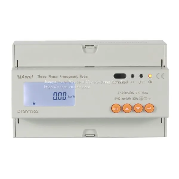 Acrel 300286.SZ Recharge Onlinr LCD RS485 Modbus Rtu Prepayment Multi Tariff Kwh Meter ADL100-EYNK/F photo-3