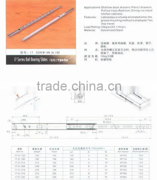 Ball Bearing Drawer Slides