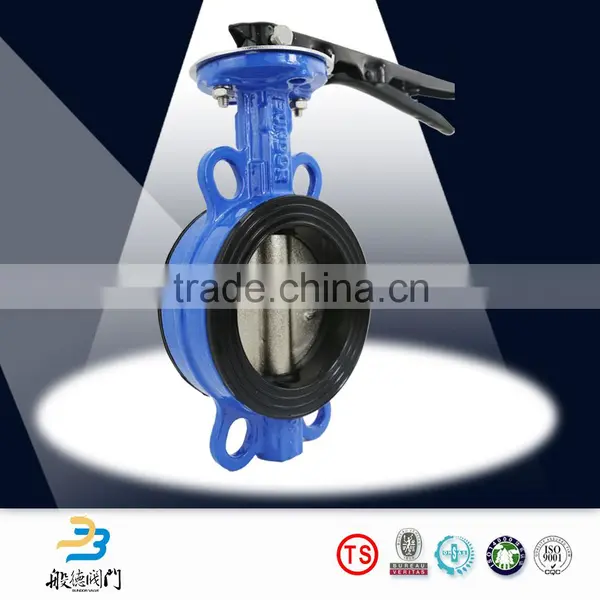 China Manufacture Manual Operator Pressure Drop Control Valve EPDM Seat Wafer Type Butterfly Valves photo-5