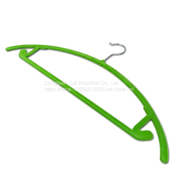 Black Color Adult Velvet Suits Hanger Shirt Plastic Hanger With Shoulder Notches photo-3