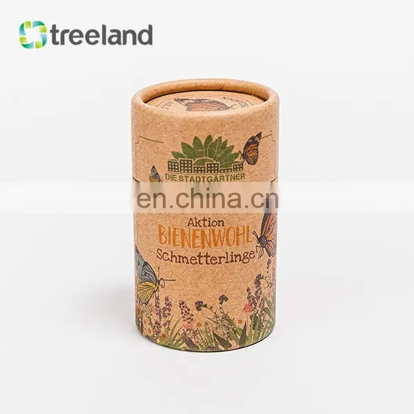 Recycled Eco Friendly Paper Jar With Wax Oil Proof Paper Tube Packaging photo-2