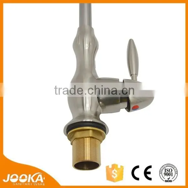 Antique Brass Brushed Single Hole Kitchen Waterfall Sink Faucet photo-6