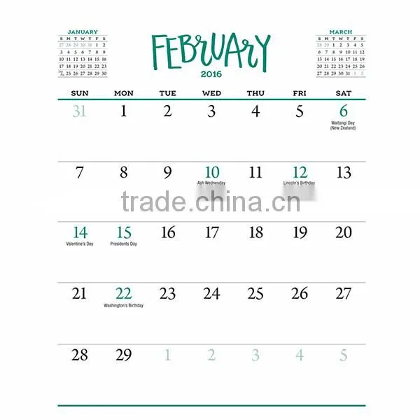 Custom Personalized Wall Calendar Printing in China photo-2