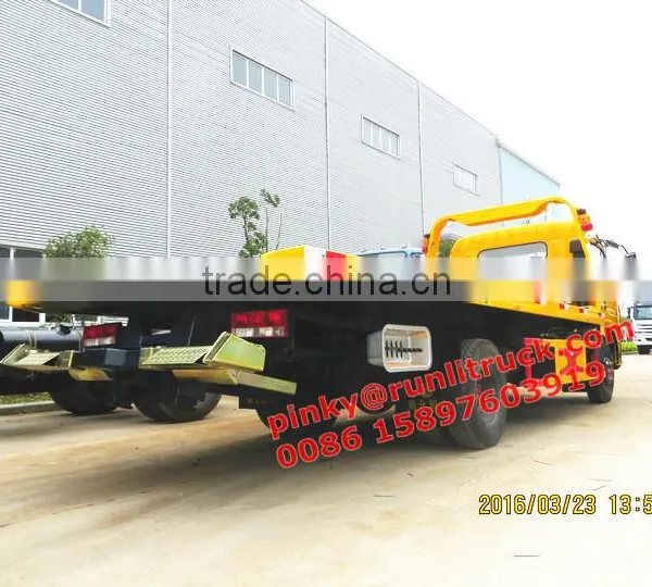 Cheaper Price DFAC 4Tons Road Wrecker Towing Truck With Crane Platform For Sales photo-4