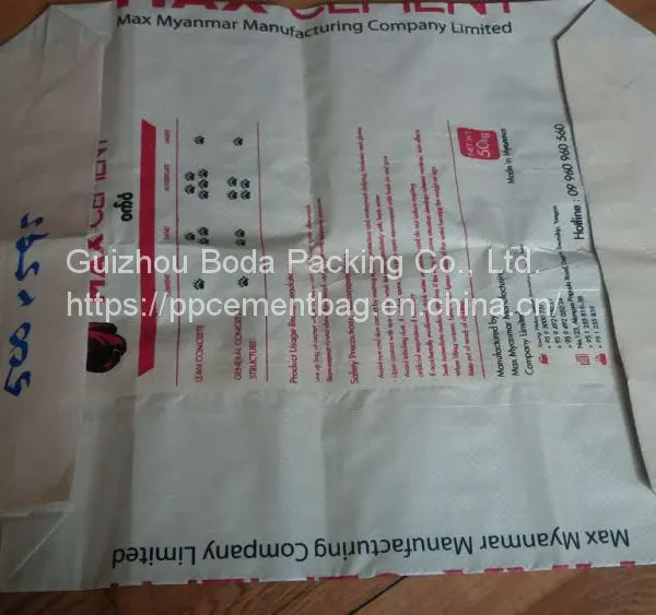 China Laminated BOPP Valve Spout Flexography Polypropylene Woven Bag for Building Materials photo-4