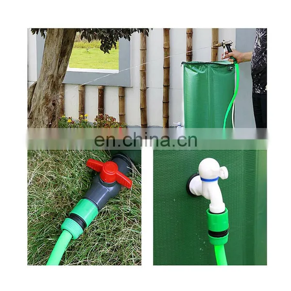 55 Gal Garden Watering Flexible Collapsible Rain Barrel Pvc Rainwater Rain Water Collection Tank With Irrigation System photo-5