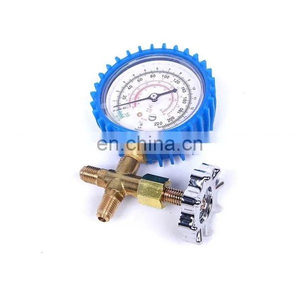 Conjunto de manómetro de colector único de bronce CT-466 para el sistema de refrigeración HVAC, carga de aire acondicionado automático AC, manómetro de colector único photo-5