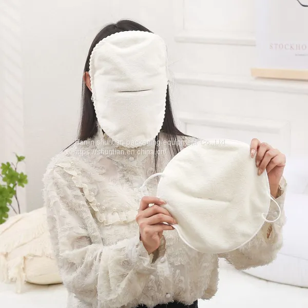 Face Towel Mask Beauty OEM Double Layer Terry Cloth Cold Hot Compress Reusable photo-2