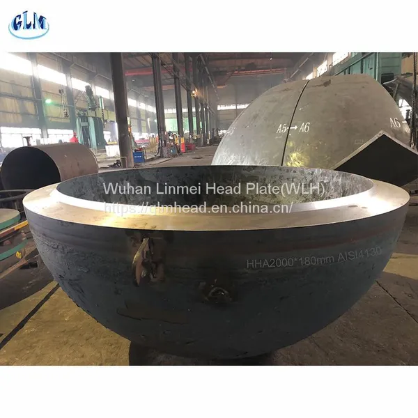 2000mm Diameter 180mm Thickness AISI4130 Hemispherical Tank Heads for Pressure Vessel
