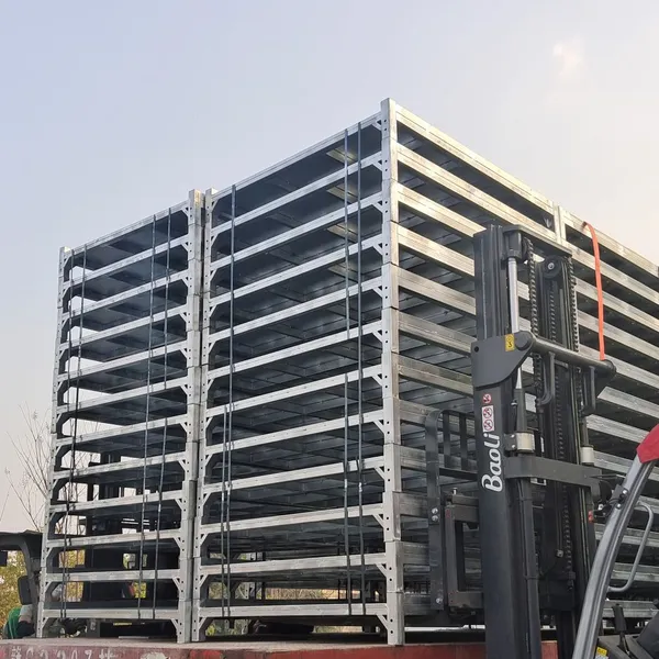 Powder-Coated Modular Stacking Racks for Industrial Tool Organization