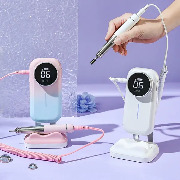 UV-805 0-25000RPM Coreless Motor Electric Nail Drill With Magnetic Storage Stand & LCD Display photo-4