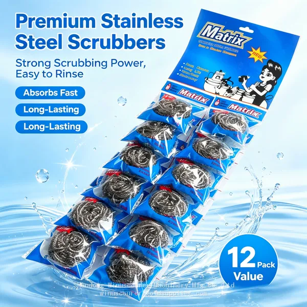 Space Saving Small Pack Steel Wool Balls Convenient Retail Shelf Display photo-3