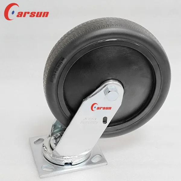 Carsun Heavy Duty Caster Wheels 8 Inch Black Nylon Wheels Industrial Swivel Caster photo-3