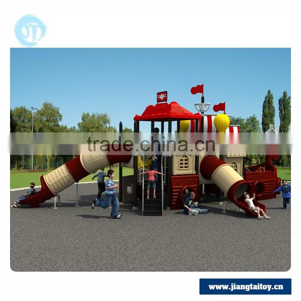 Children Outdoor Playground Equipment With Cheap Playground Slide / Wooden Pirate Ship Playground photo-4