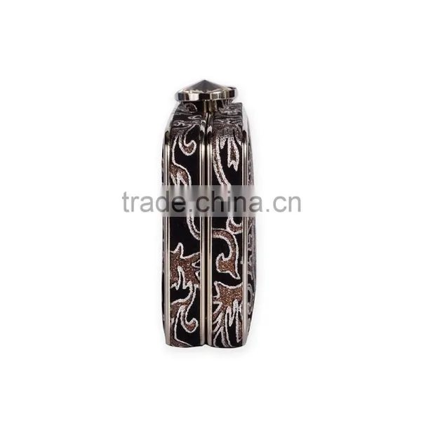 2016 the Most Popular National Style Wholesale Leather Hard Shell Clutch Bag for Party photo-4