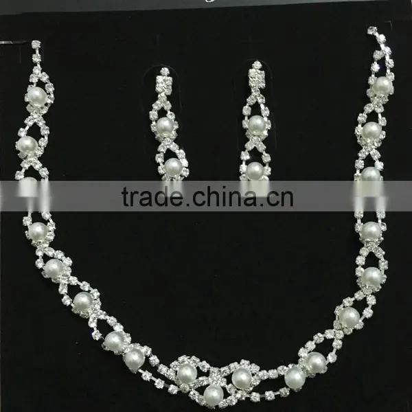 2016 Newest Design Elegant Wedding Dress Silver Bridal Jewelry Set photo-4