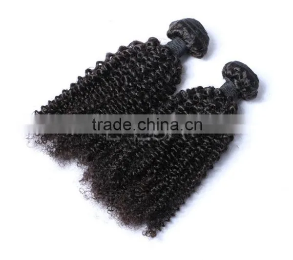 4A Grade Mongolian Afro Kinky Curly Human Hair Weave, Tight Kinky Curly Weave photo-6