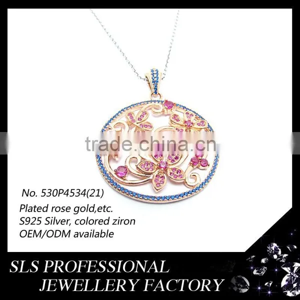 2016 Jewelry Products New in China Wholesale Colored Rhinestone Pendant for Women photo-2