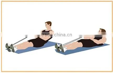 (120505)New Pedal Resistance Bands Slimming Fitness Wall Pulley Yoga Rope Latex Home Gym photo-3