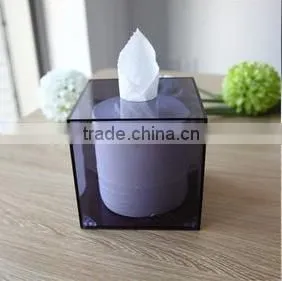 Homeloo Square Tissue Paper Box Holder Modern Style Transparent Clear Acrylic photo-3