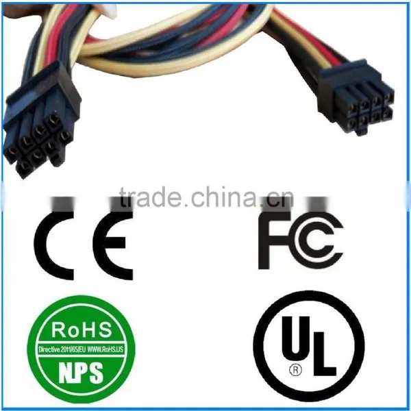 OEM/ODM 8pin Male to 4+4 Pin Female ATX Power Adapter Extension Cable,8pin Wiring Harness photo-2