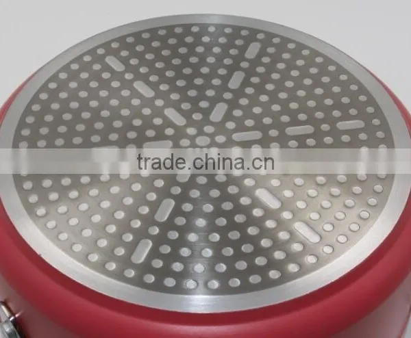 Red Non-stick Stock Pot Casserole Cooking Pot Induction Cooker Noodle Pot Soup Pot photo-2