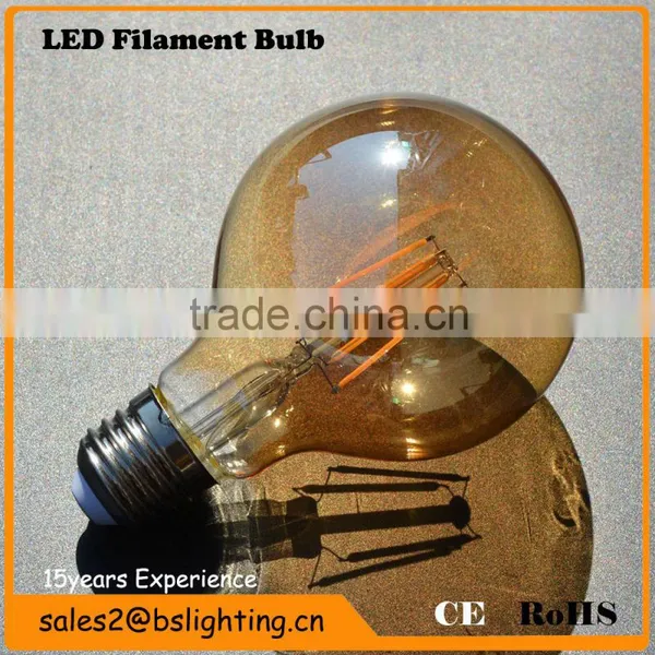 Newest G45 G80 G95 G125 E27 E26 B22 Led Filament Bulb, 4W Led Filament Lamp photo-6