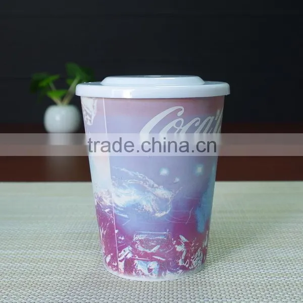 14oz Custom Logo White PP Plastic Color Changing Magic Water Cup photo-5