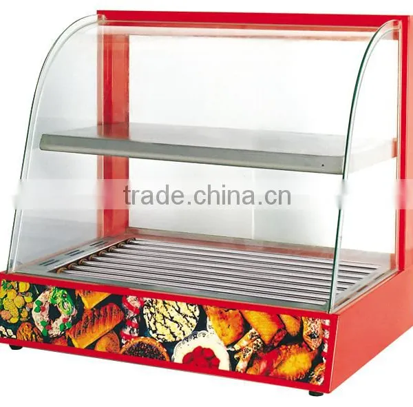 Food Display Warmer With Hot-dog Broiler