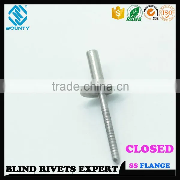FACTORY A2 A4 304 316 STAINLESS STEEL LARGE FLANGE HEAD SEALED TYPE POP RIVETS photo-4