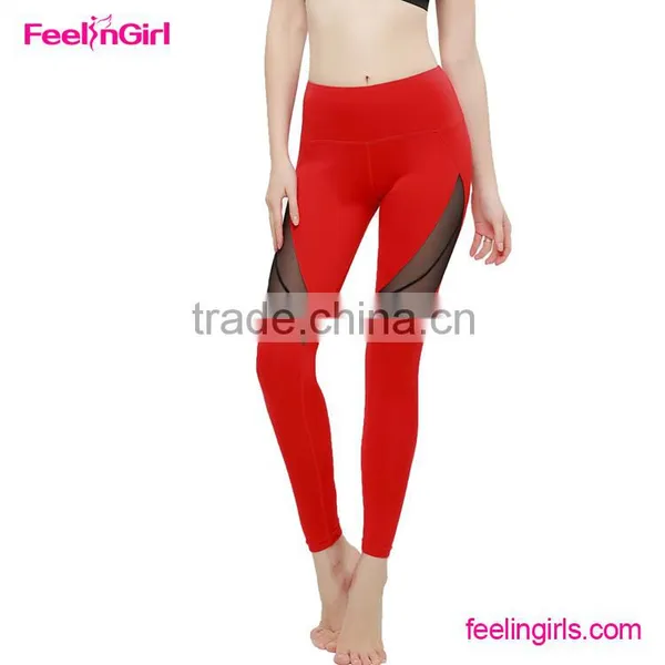 Elastic Hollow Out Mesh Gym Leggings Sport Fitness photo-5
