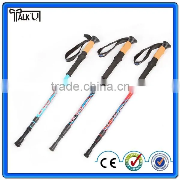 Aluminum Foldable Adjustable Camping Trekking Pole Hiking Sticks Alpenstock