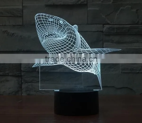 Color Changing 3D Dolphin LED Night Lamp photo-5
