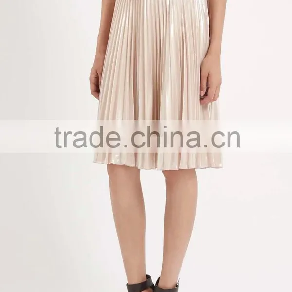 Foil Pleated Midi Lidy Skirt photo-2
