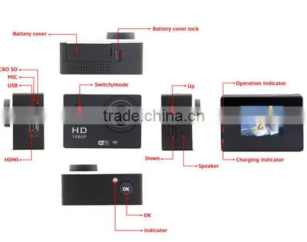 Cheap 1.5Inch Black SJ4000 1080P Sports DV Full HD Helmet Action Video Camera Camcorder photo-6
