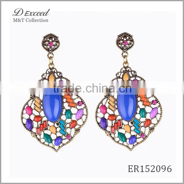 Wholesale Jewelry Fashion Designs Ladies/Women's Ethnic Bohemian Resin Piercing Earrings Dangle Earrings photo-3