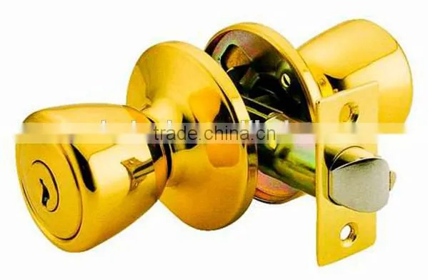 2016 Brass Tulip Style Keyed Entry Tubular Knob Lock Quality Choice photo-5