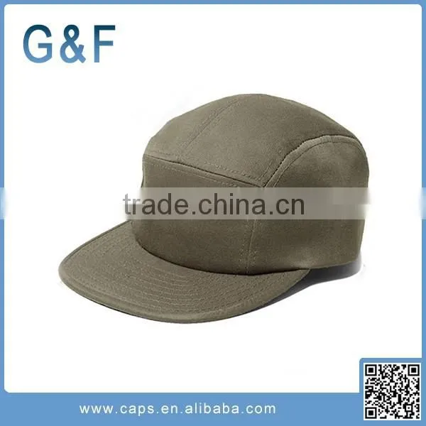 Black Leather Strap 5 Panel Hats 5 Panel Hat With Leather Patch photo-6