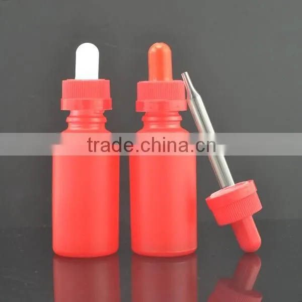 Matte Red Glass Bottle Childproof Cap/ Matte Red Glass Pipette Dropper Bottles /matte Red Glass Euro Dropper Bottles