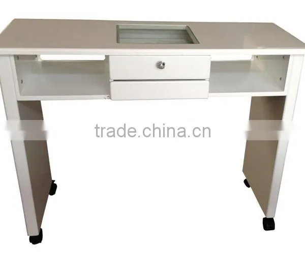 LNE-106 Nail Table Manicure Desk for 2 Person With Nail Polish Stand photo-2