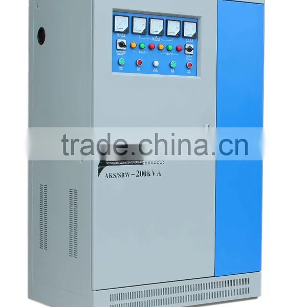 Widely Use SBW Three Phase 200kva 380v High Effciency Automatic AC Compensated Power AC Voltage Stabilizer/YueQing China photo-2