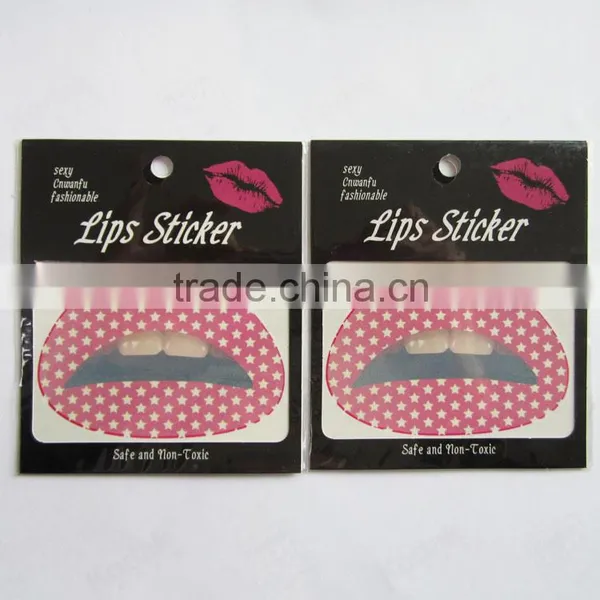 Promotion Gift Blue Mable Temporary Lip Tattoo Non Removable Lip Sticker for Girls Factory photo-5