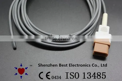 Spacelabs 20700-4000-00 Adult General Temperature Probe/ Sensor 3m Rectangle 10pin