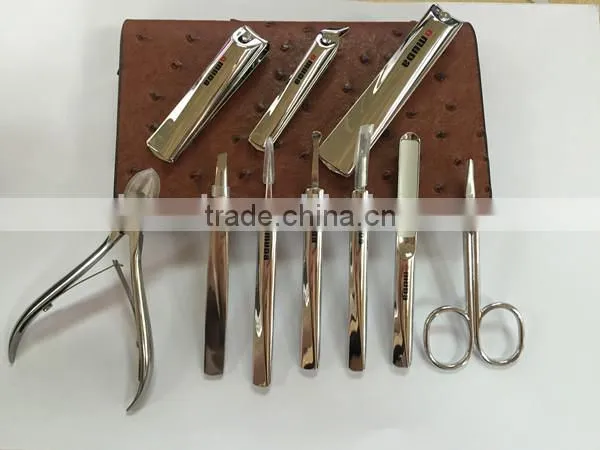 10 pcs personalized manicure set in PU case