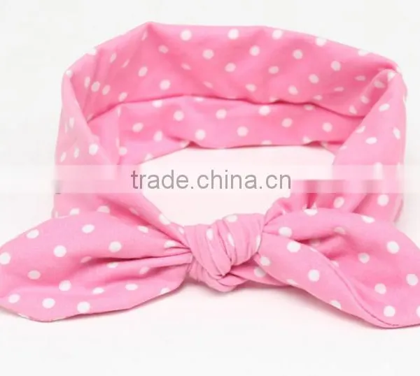 Foreign Trade 2016 Tiara Children Hair Rabbit Ears With Soft Dot Silk Printing Baby Female Baby With Milk photo-5