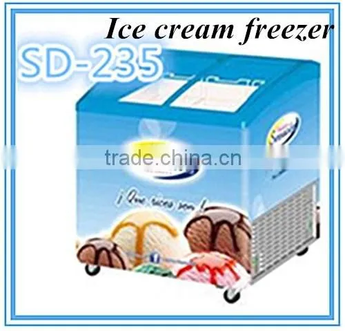 Sliding Curved Glass Door Chest Freezer Commercial Display Top Open Freezer photo-6